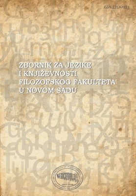 THE JOURNAL FOR LANGUAGES AND LITERATURES OF THE FACULTY OF PHILOSOPHY IN NOVI SAD